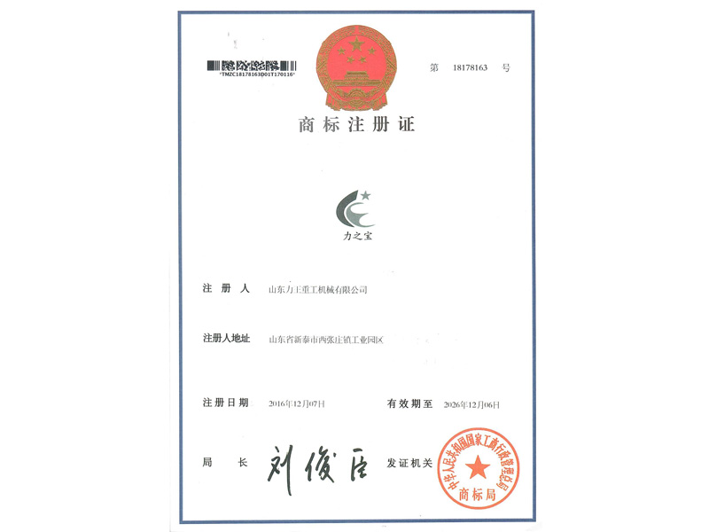 Trademark registration certificate